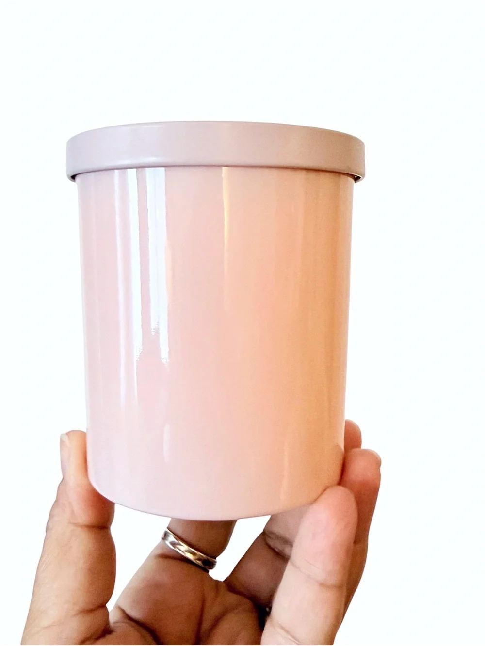 Leoben Company Cherry Pistachio Luxury Scented Candle - Pink Decorative Jar